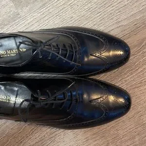 Bruno Martini Mens Shoes 9 Black Wingtip Oxford Dress Wedding Formal Tux Prom Bruno Martini | Shoes | Bruno Martini Mens Shoes 9 Black  main image 2